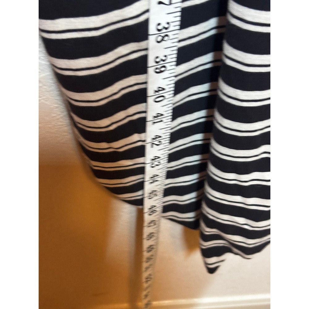 Universal Standard Black White Striped Pima Cotton Asymmetrical Dress XS US1002S - Picture 5 of 7
